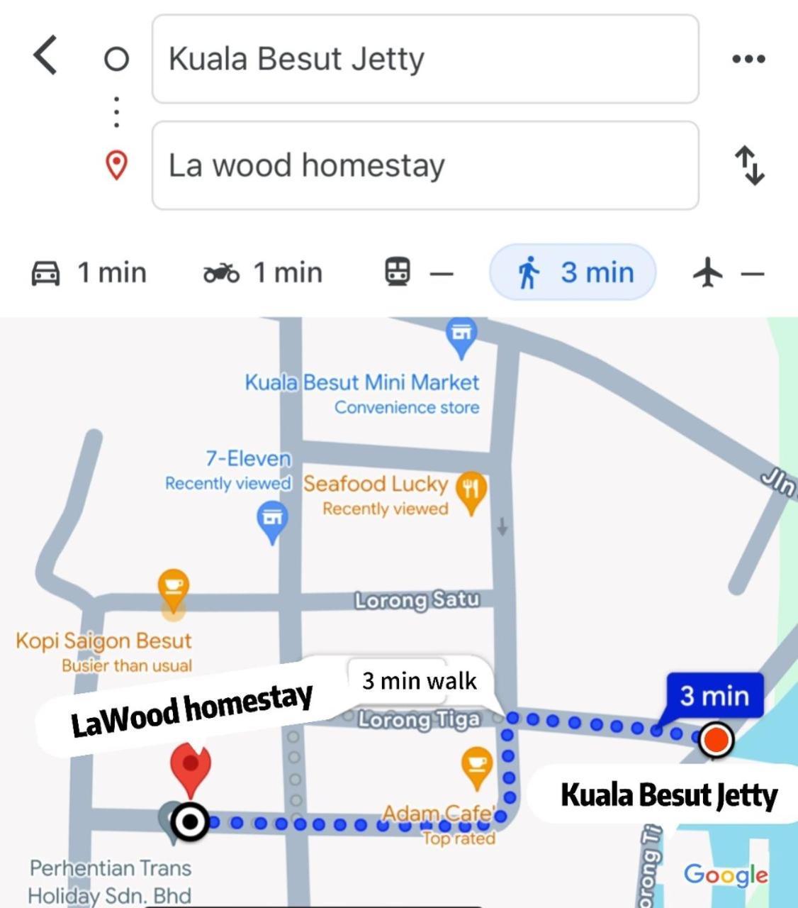 La Wood Homestay Kampung Kuala Besut Luaran gambar